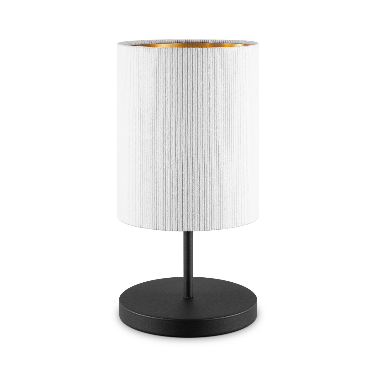 Scandinavische stijl Tafellamp - Corduroy Lampenkap - Cilinder - Wit - ø20 x 40 cm - E27 Fitting - Geschikt voor Woonkamers en slaapkamers - Met schakelaar